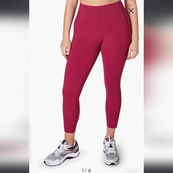 Sweaty Betty Power 7/8 Contour Leggings Black Size M - Picture 1 of 8